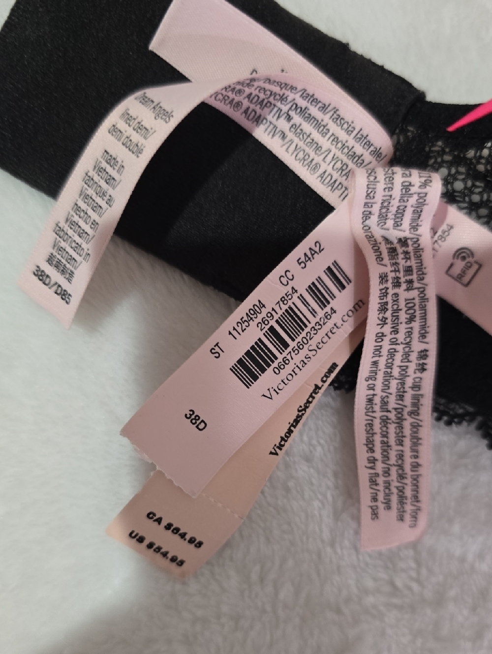 Dream Angels Smooth & Lace Lightly Lined Demi Bra Sz 38D NWT - Picture 7 of 9